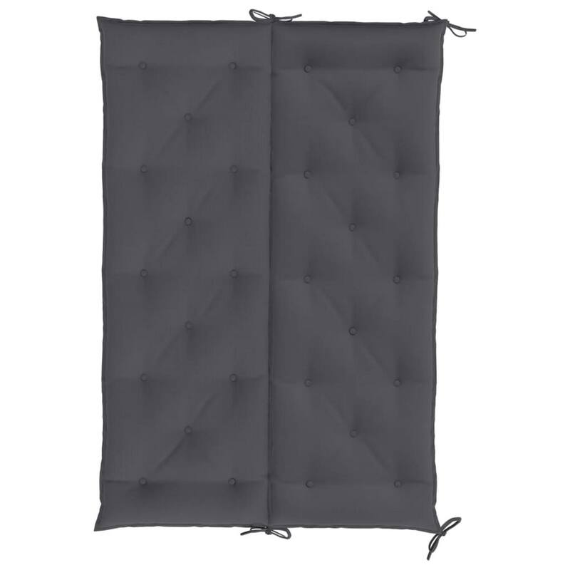 Claire Outdoor Cushion for Bench, 59 Inch, Dark Gray Tufted Oxford