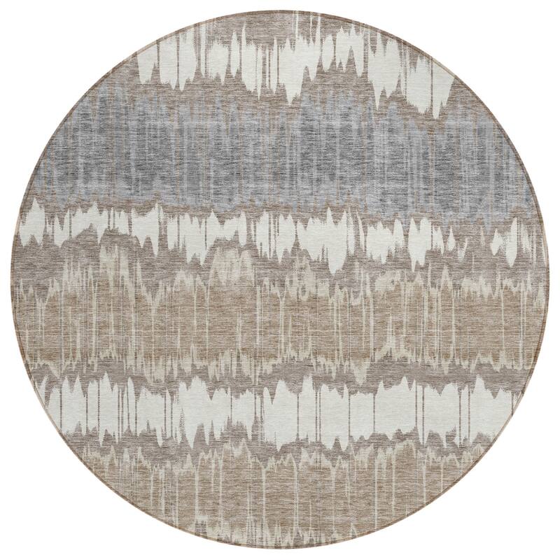 HomeRoots Striped Transitional Rectangle Outdoor Rug