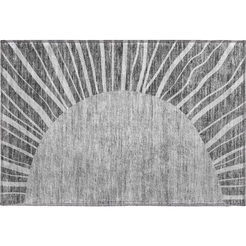 Premium Washable Super Soft Contemporary Rays Mayfield Rug