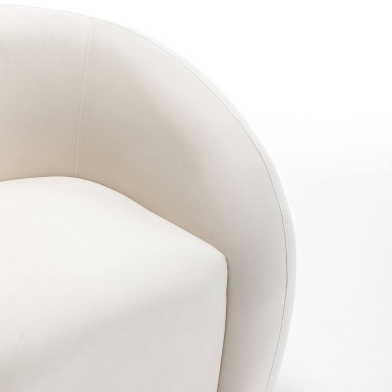 SEYNAR Modern Glam Velvet 360 Degree Swivel Accent Armchair with Tufted Back Set of 2