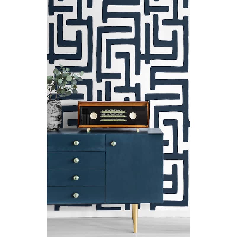 NextWall Graphic Maze Peel and Stick Wallpaper