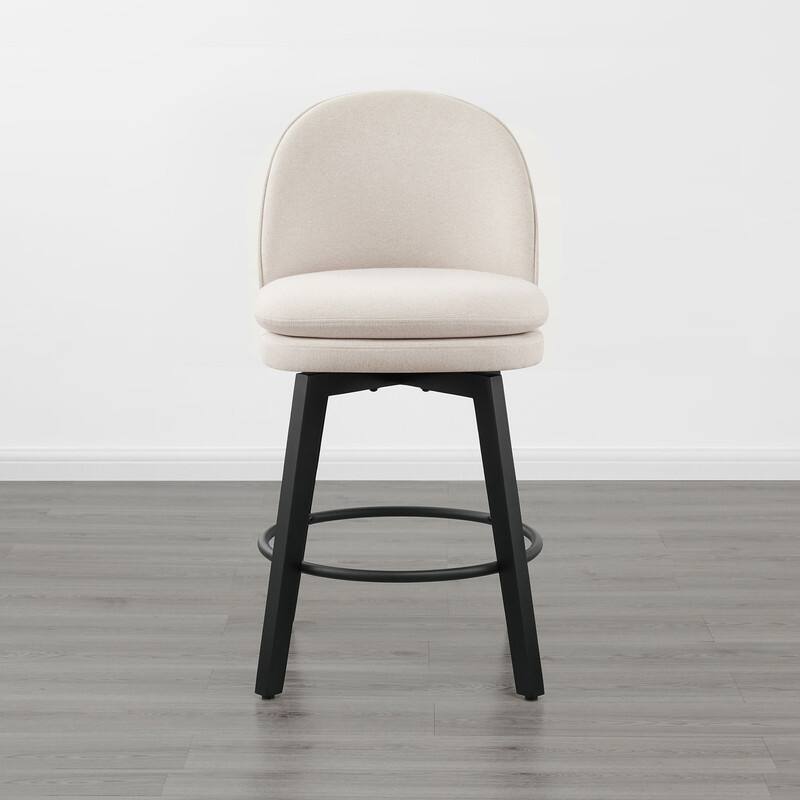 Spruce & Spring Madison Upholstered Swivel Counter Height Bar Stools