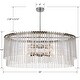 preview thumbnail 3 of 1, Bleecker 8 Light Polished Chrome Chandelier - 36'' W x 16'' H