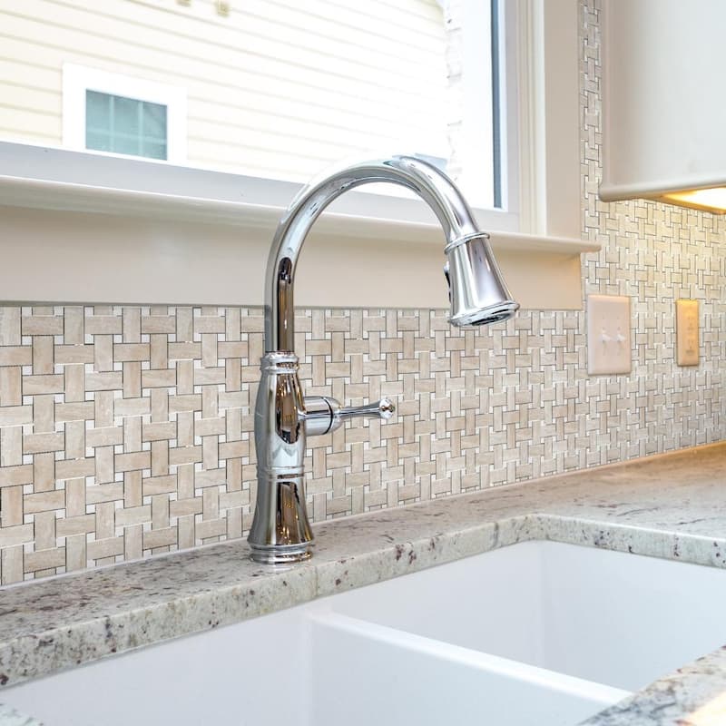 Stately Basketweave 13x13 Porcelain Mosaic Tile - Floor, Wall, Backsplash