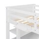 preview thumbnail 4 of 8, White Twin size Loft Bed with Drawers and Desk