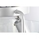 preview thumbnail 9 of 10, Warehouse of Tiffany Fortuna Semi Flush Mount Ceiling Light Satin Silver and Seeded Glass Finish 3-Light