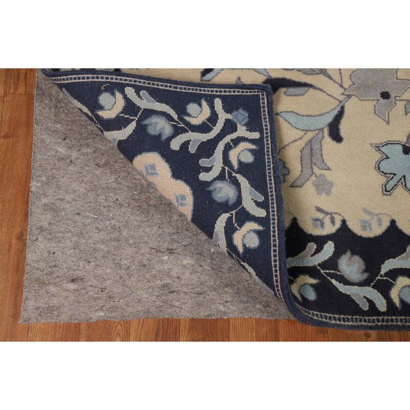 Floral Medallion Art Deco Chinese Area Rug Handmade Wool Carpet - 6'0"x 8'10"