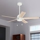 preview thumbnail 1 of 16, Hunter Erling Ceiling Fan with LED Light Kit and Pull Chain - Modern Rustic, Transitional 52" - Matte White