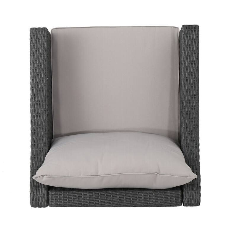 2PCS, Stylish and Comfortable Outdoor Wicker Club Chairs for Patio