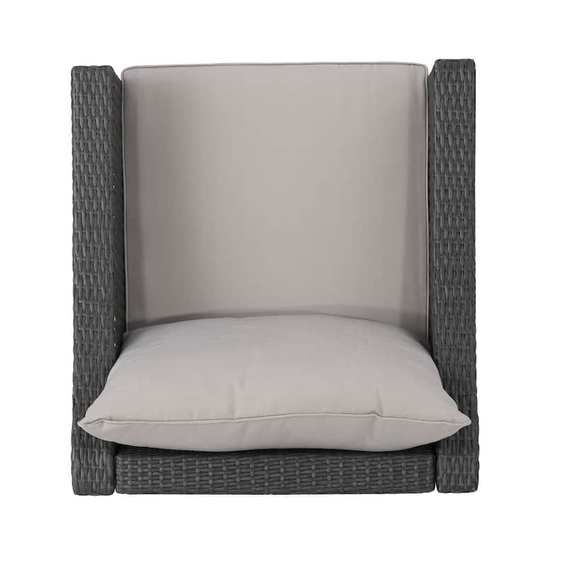 Christopher Knight Home Outdoor Antibes 5-piece Wicker Chat Set with Cushions