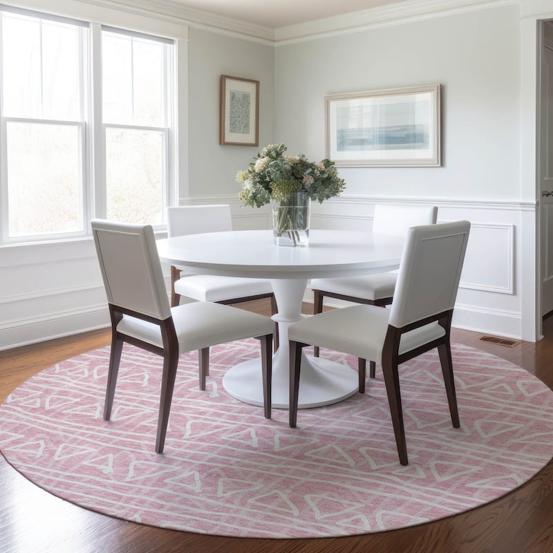Machine Washable Indoor/ Outdoor Chantille Boho Morrocan Rug