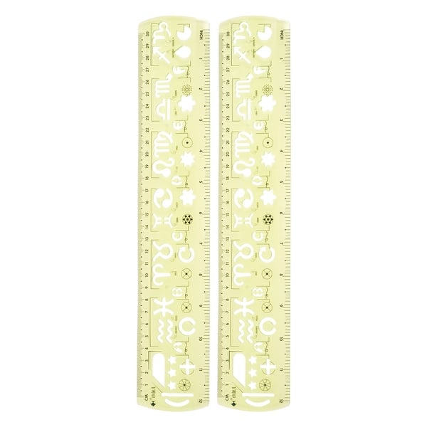 Unbreakable Flexible Rulers Double Scale Shatterproof Folding Plastic ...