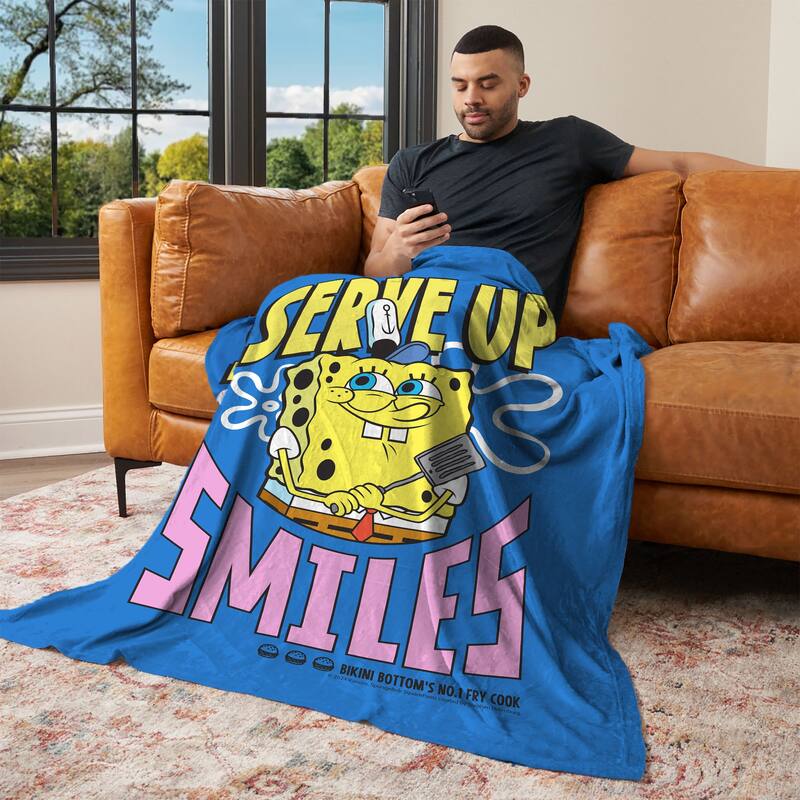 Nickelodeon Spongebob Squarepants Silk Touch Throw Blanket