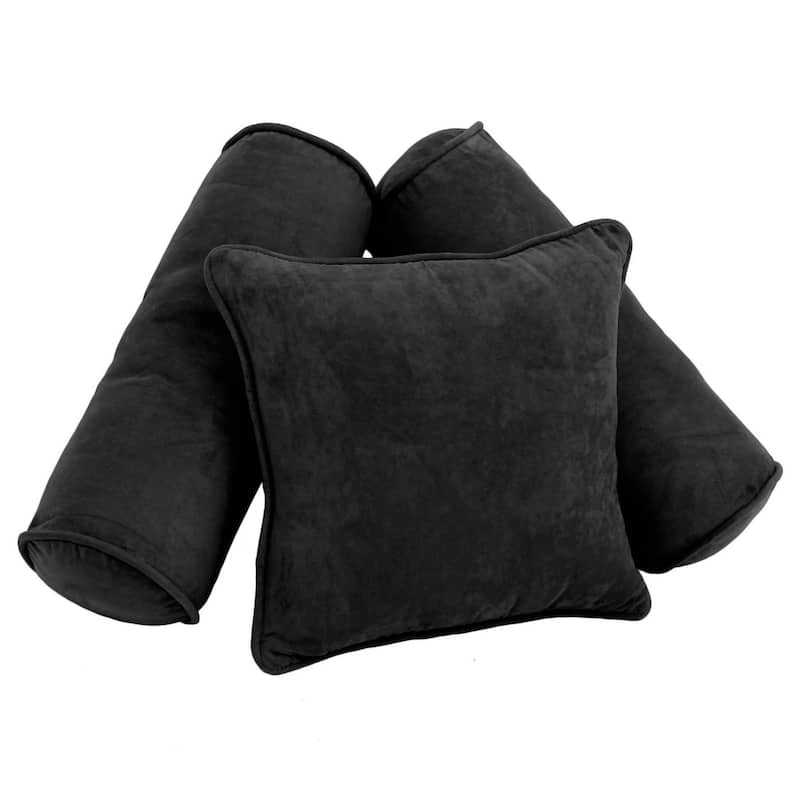 Blazing Needles Microsuede Pillow Package (Set of 3) - Black