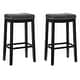 preview thumbnail 8 of 19, Linon Willamette Backless Barstool with Faux Leather Seat (Set of 2)
