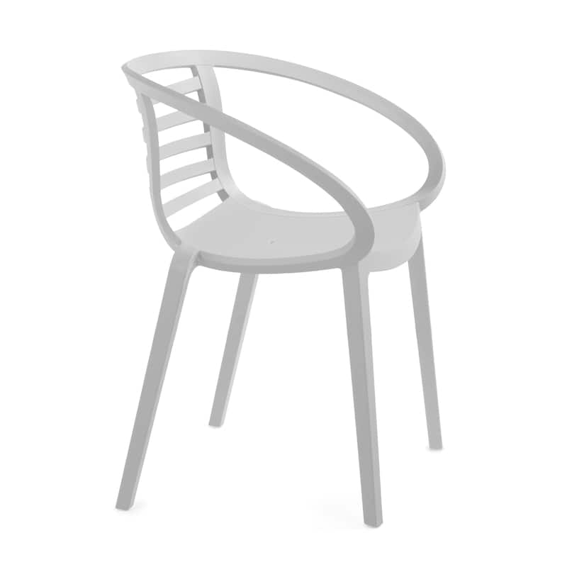 WRGHOME Modern Stacking Patio Dining Armchairs Indoor/Outdoor (Set of 2) - 30.31'' H X 25.19'' W X 22.04'' D