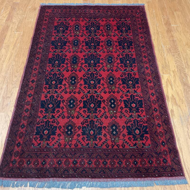 HERAT ORIENTAL Handmade Khall Mohammadi Wool Rug - 4'1" x 6'6"