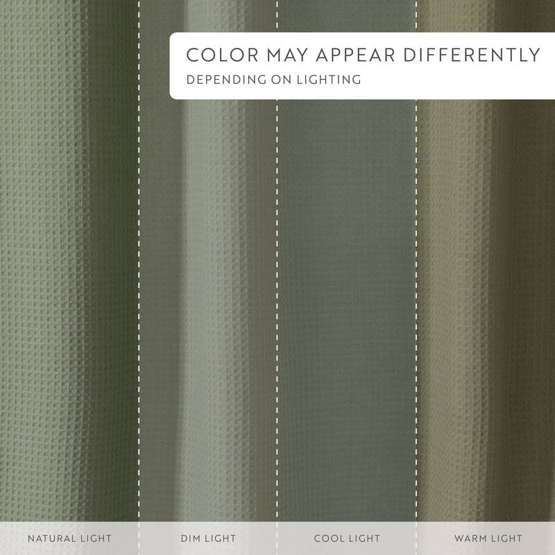 Becky Cameron Cotton Blend Waffle Shower Curtain