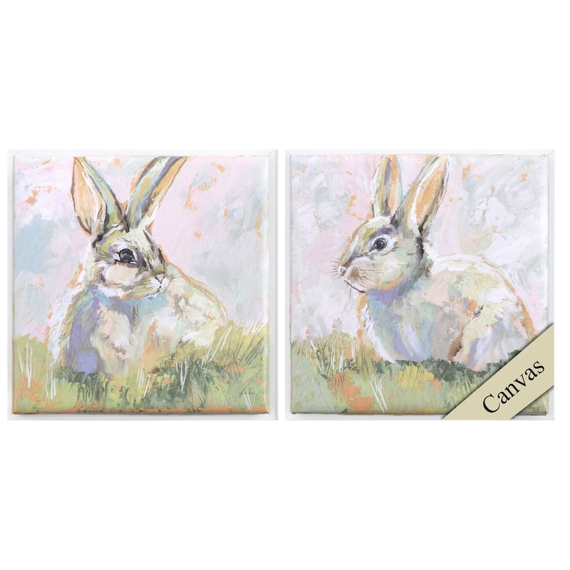 Bugsy Piper S/2 - Giclee on Canvas - 09 X 09 X 2 - Plastic - White