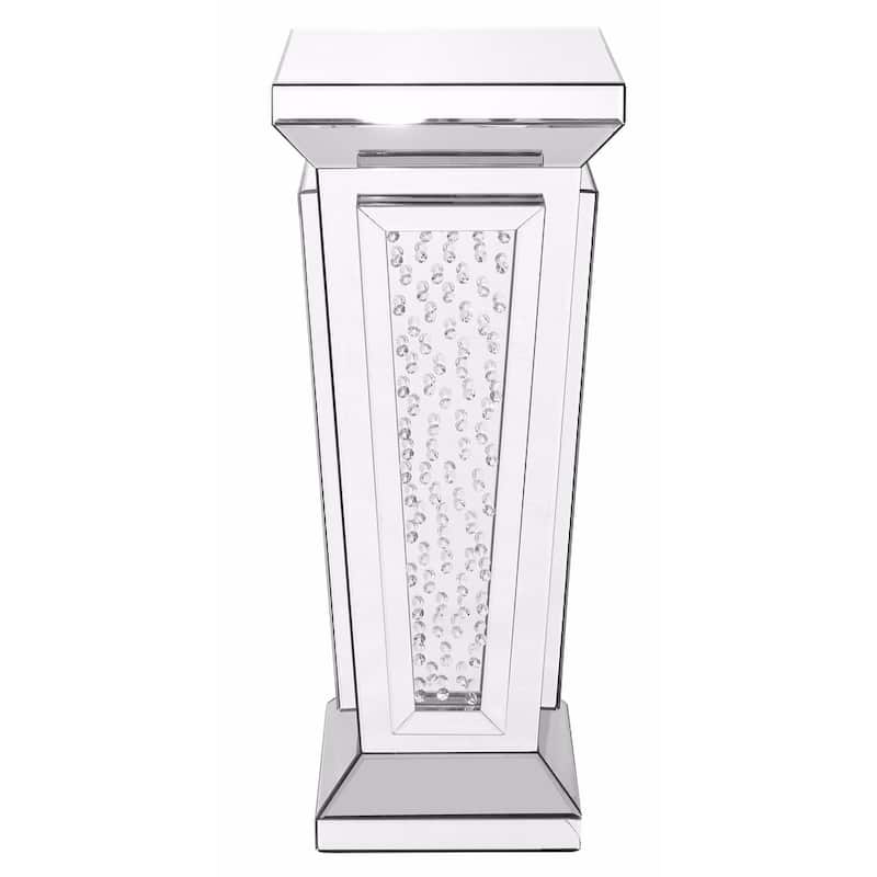 15 inch Crystal End Table in Clear Mirror Finish