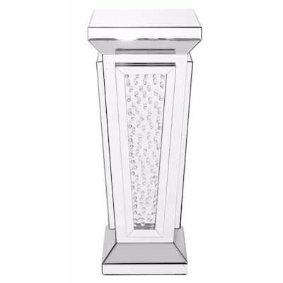 15 inch Crystal End Table in Clear Mirror Finish