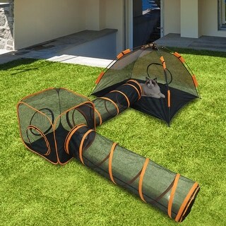 Osmon Outdoor Cat Enclosures Pop Up Pet Tent with Cat Tunnel On Sale Bed Bath Beyond 37684637