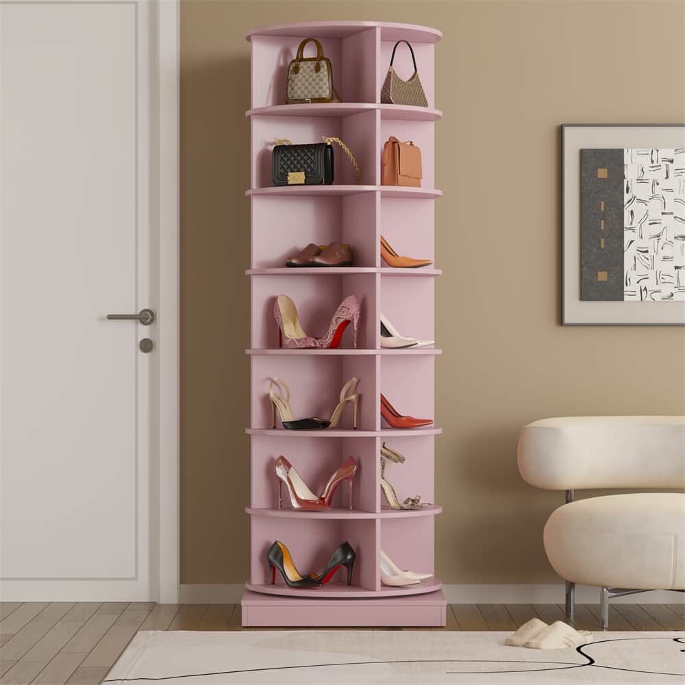 360 Rotating Shoe Cabinet with 7 Layers,Large Space for Storage