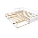 preview thumbnail 3 of 14, Twin to King Extendable Wooden Daybed with Trundle and Dual Storage Drawers, Solid Wood Frame