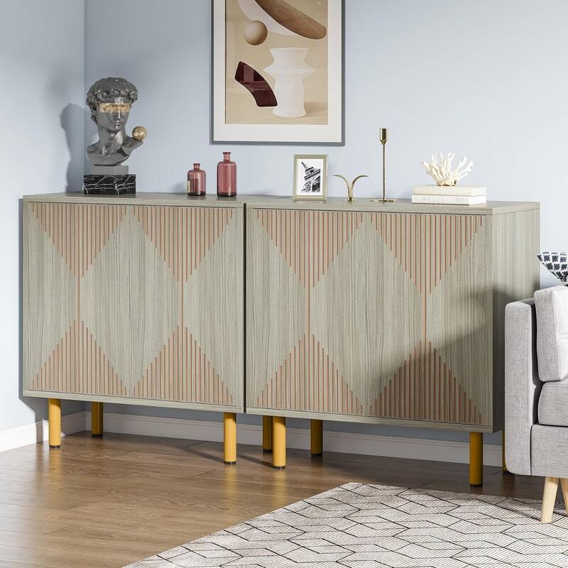Modern Sideboard Storage Cabinet - Grey