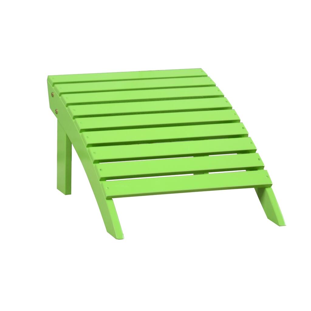 Gavil Adirondack Ottoman Green