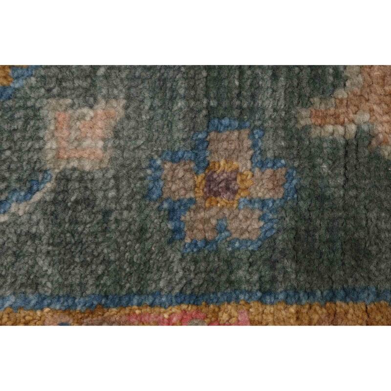 ECARPETGALLERY Hand-knotted Modern Oushak Dark Teal Wool Rug - 7'11 x 9'11