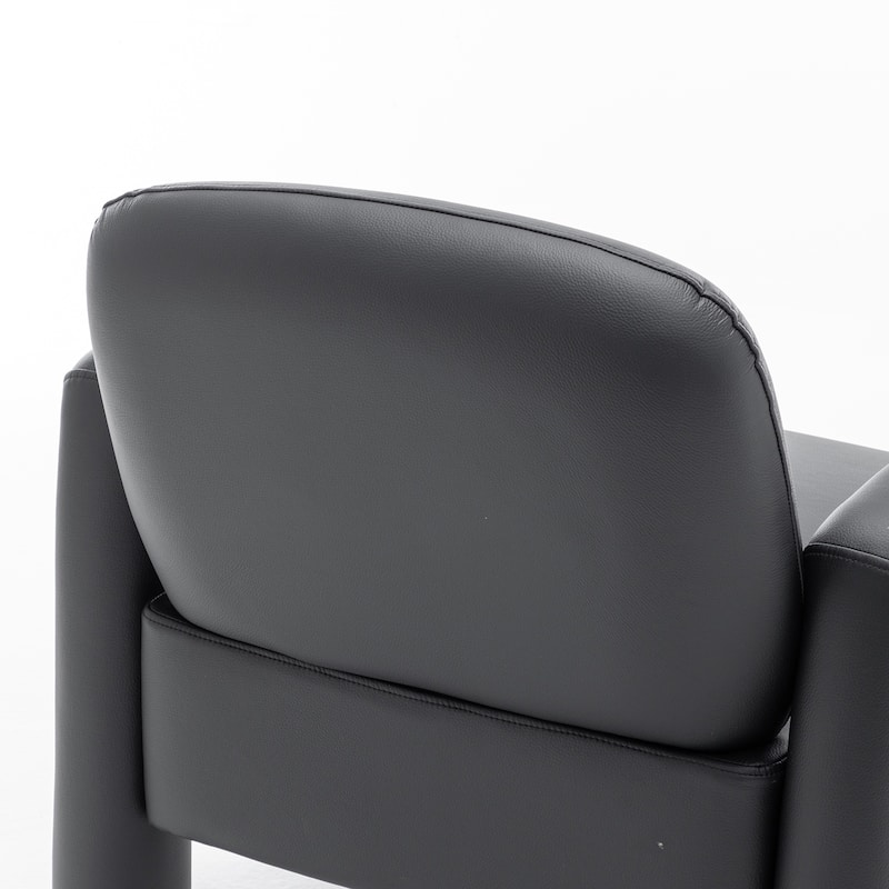 SEYNAR Modern PU Leather Accent Chair with Tubular Multifunctional Legs for Living Room Set of 2