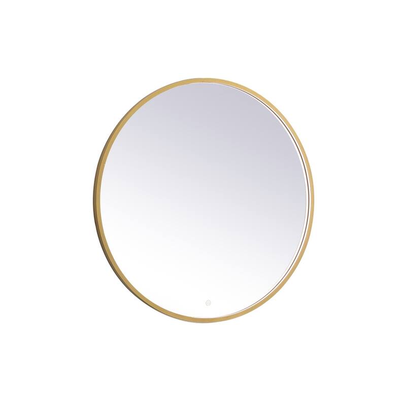 Indigo Home 36 inch LED mirror with adjustable color temperature - Brass