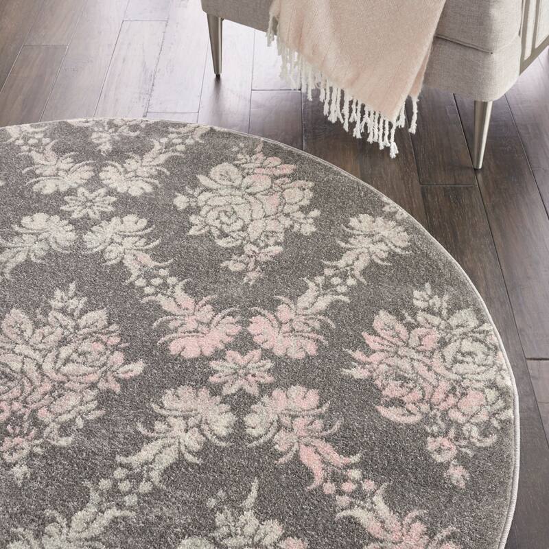 Nourison Tranquil French Country Floral Damask Area Rug