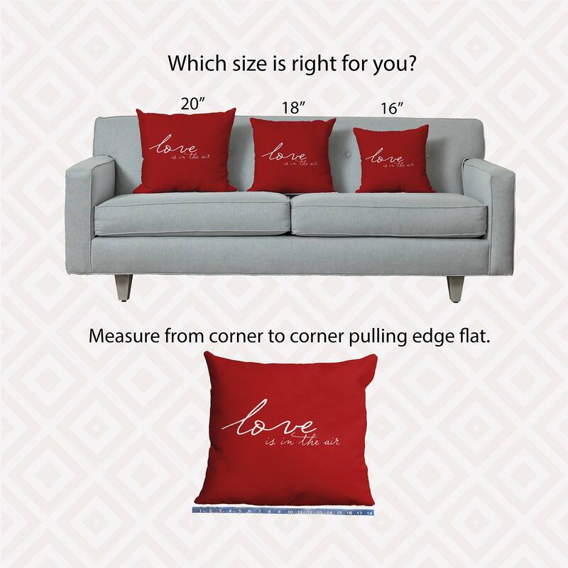 Love in the Air Valentine's Day Decorative Indoor Pillow