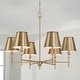 preview thumbnail 7 of 6, Whitney 6-light Aged Brass Hanging Chandelier