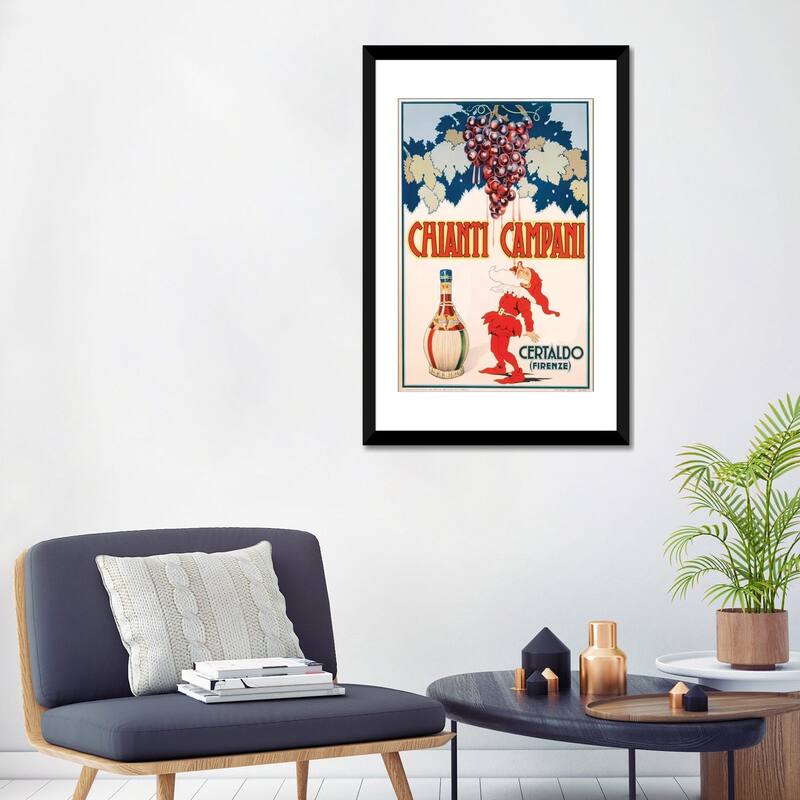 iCanvas "Poster advertising Chianti Campani, printed by Necchi, Milan, 1940 " by Italian School