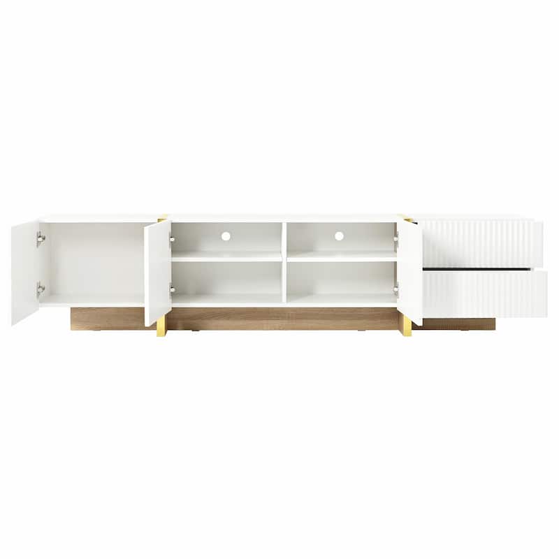 Luxury Fluted TV Stand for TVs Up to 80''
