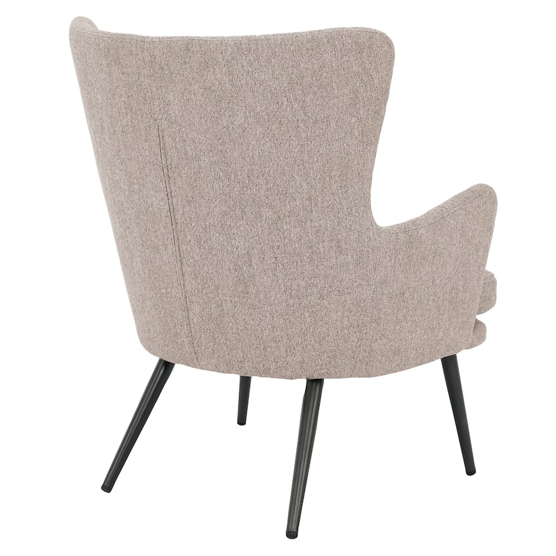 Jenson Accent Chair with Fabric and Grey Legs