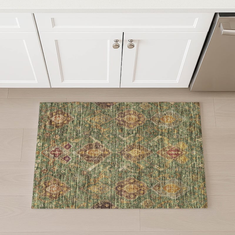 Machine Washable Indoor/ Outdoor Traditional Venetian Chantille Rug