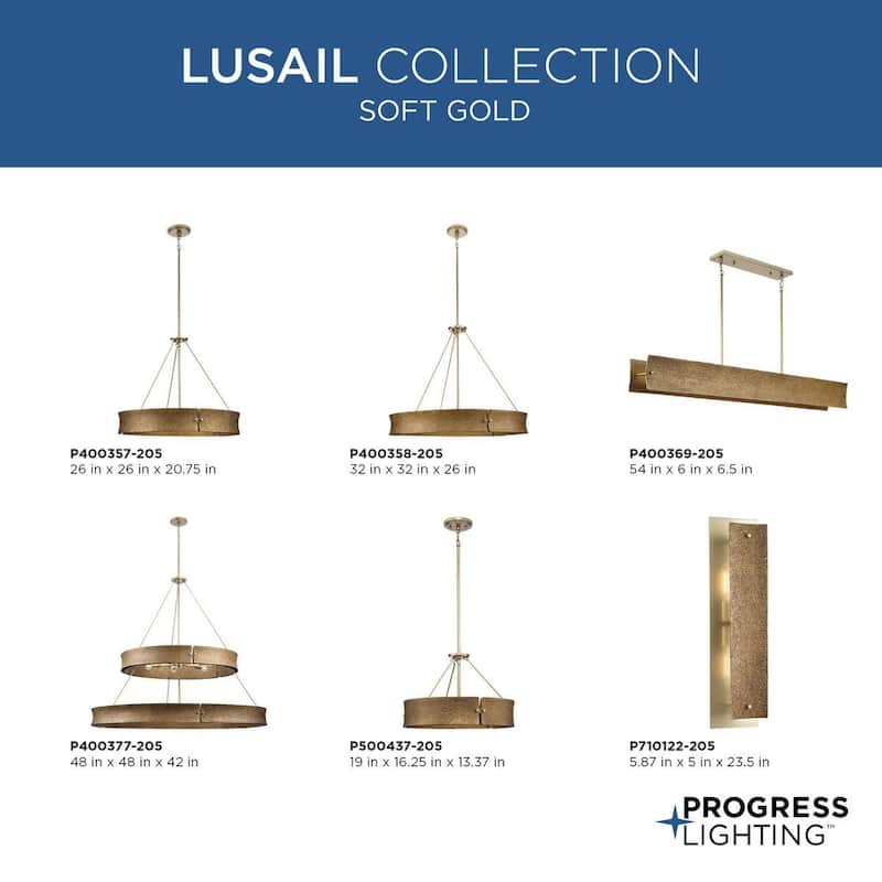 Progress Lighting P400369 Lusail 8 Light 54" Wide Linear Pendant