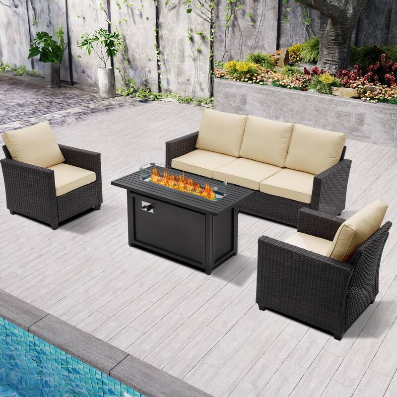 5 - Person Outdoor Seating Group with Cushions
