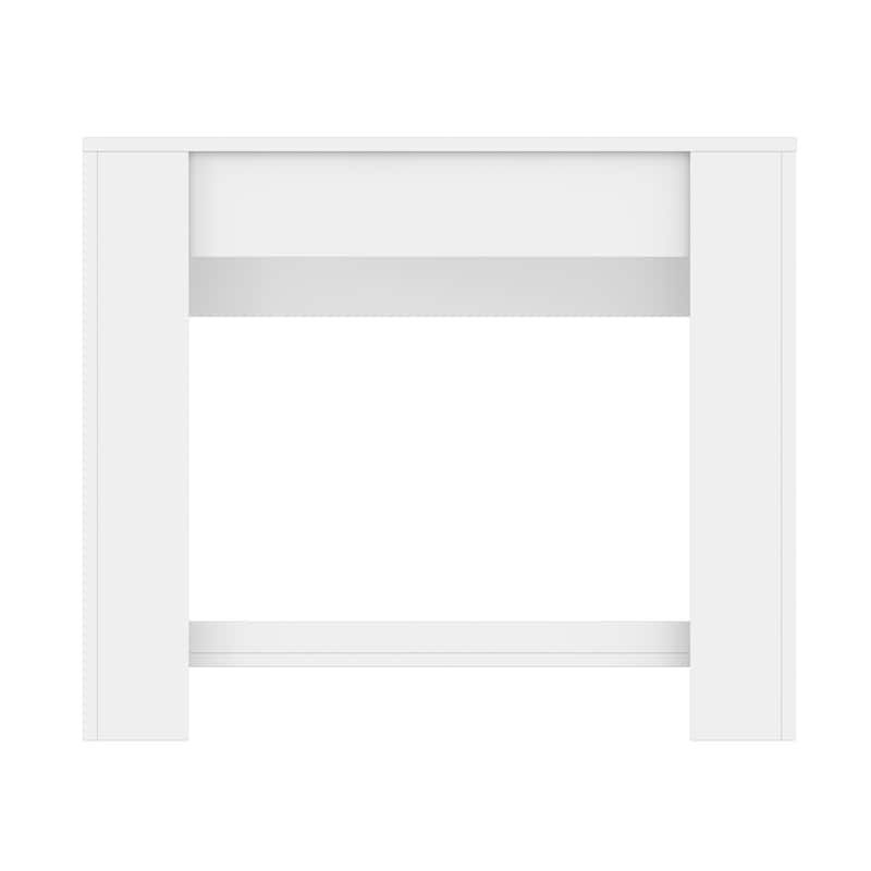 120" Extending Console Table to Writing Desk, Solid Pine Wood Space-Saving Desk Slim Entryway Table for Small Spaces Table