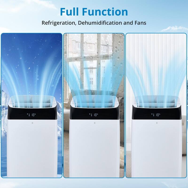 Enhanced Cooling Portable Air Conditioner - Efficient 14000 BTU, Air Conditioner whit Dual Motors