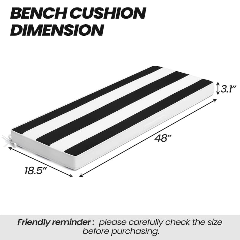 Outdoor Settee Bench Seat Cushion Patio Swing Cushion Loveseat Cushion