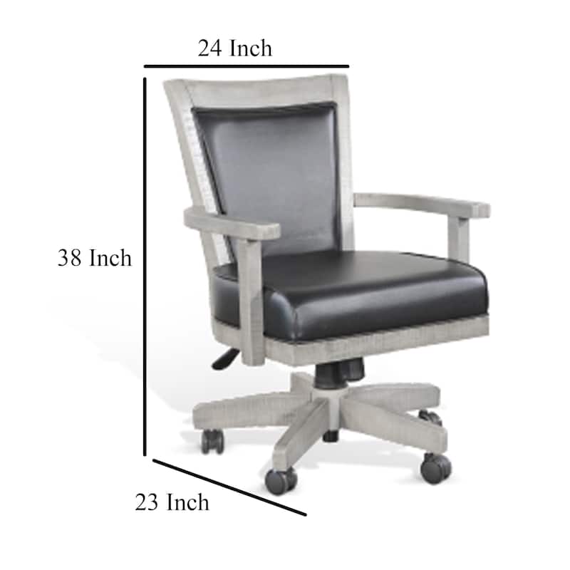 Zeka Game Chair with Wheels, Tilt, Swivel and Gas Lift, Gray Mahogany