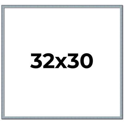 32x30 Frame Rustic Sky Blue Solid Wood Picture Frame | 0.75 Inch
