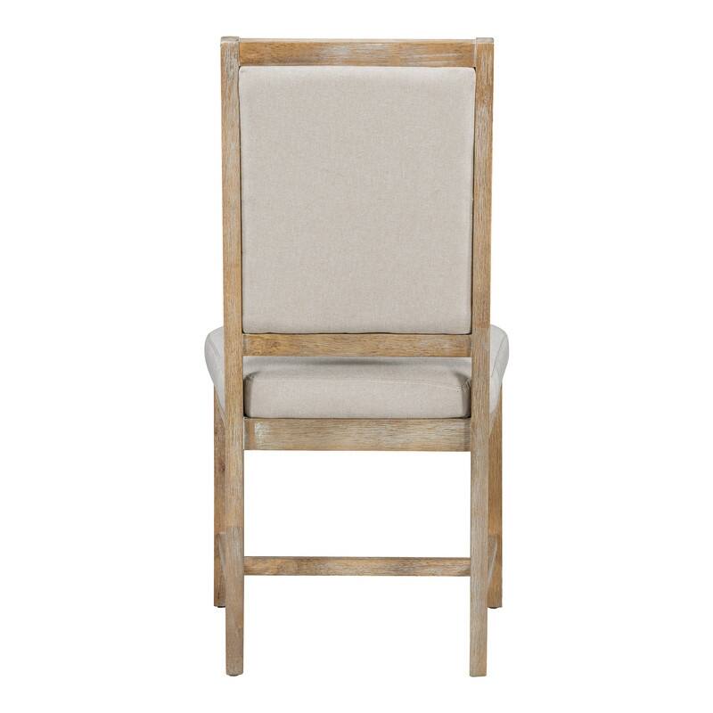 Spruce & Spring Round Dining Table Set for 4, Extendable 5-Piece Mid Century Modern Farmhouse Table with Upholstered Chairs