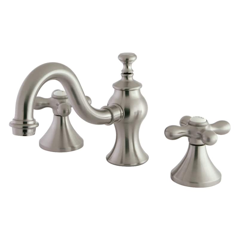 Kingston Brass Victorian Cross Widespread Bathroom Faucet - satin nickel