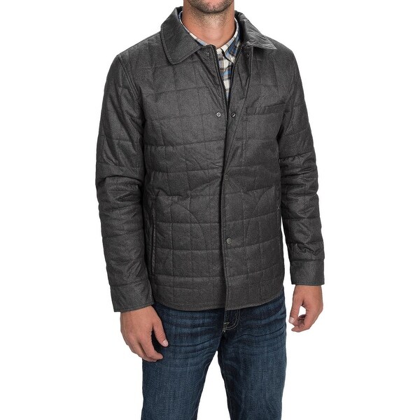 Tahari Men's Quilted Polyester Full-Zip Shirt-Jacket